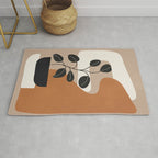 Modern Abstract Minimal Shapes Branches Art 7 Rug Gallery Image 1
