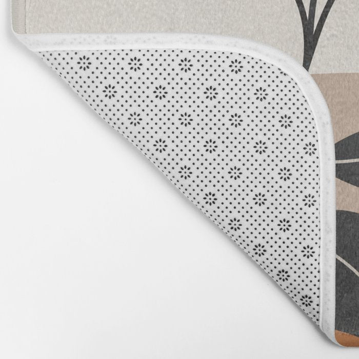 Modern Abstract Minimal Shapes Branches Art 7 Bath Mat Gallery Image 2