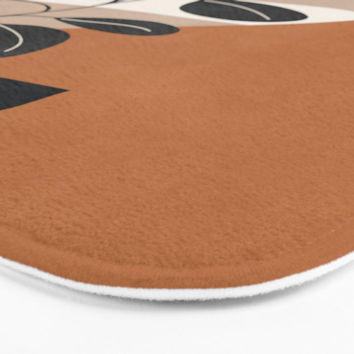 Modern Abstract Minimal Shapes Branches Art 7 Bath Mat Gallery Image 3