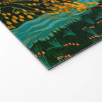 Magical Dark Fantasy Forest Woodblock Welcome Mat Gallery Image 2