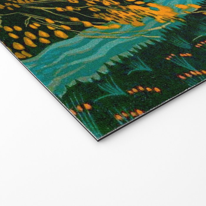 Magical Dark Fantasy Forest Woodblock Welcome Mat Gallery Image 2