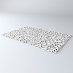 Fun black and white cartoon doodle pattern Rug Gallery Image 3