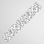 Fun black and white cartoon doodle pattern Table Runner Gallery Image 3