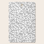 Fun black and white cartoon doodle pattern Cutting Board Gallery Image 1