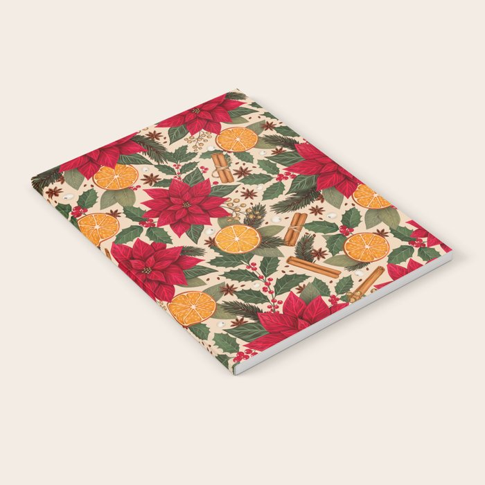 Poinsettia Flowers and Spices Notebook Gallery Image 2