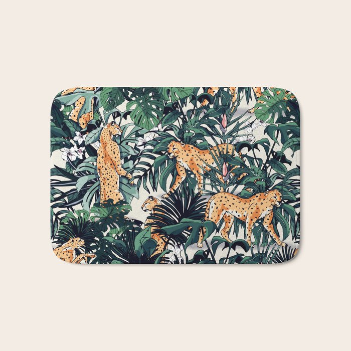 Cheetah in the wild rainforest Bath Mat Gallery Image 1