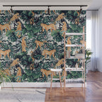 Cheetah in the wild rainforest Wall Mural Gallery Image 1