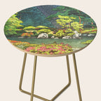 Resting at Dogo - Nature Ukiyo Landscape in Green, Orange, Red & Blue Side Table Gallery Image 2