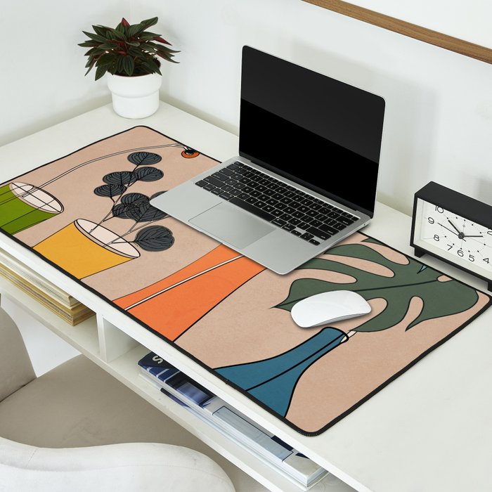 Modern Minimalist Abstract Vases 1 Desk Mat Gallery Image 2