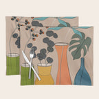 Modern Minimalist Abstract Vases 1 Placemat Gallery Image 1