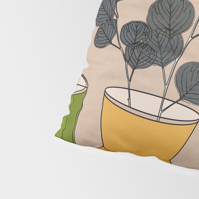 Modern Minimalist Abstract Vases 1 Pillow Sham Gallery Image 4