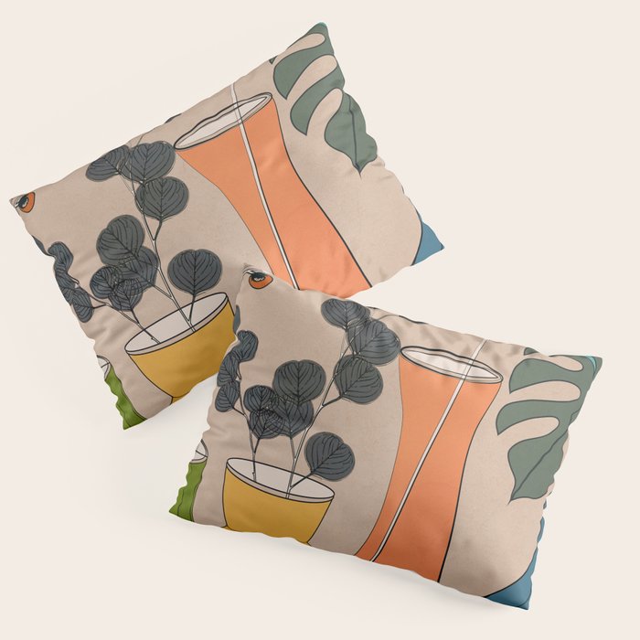 Modern Minimalist Abstract Vases 1 Pillow Sham Gallery Image 1