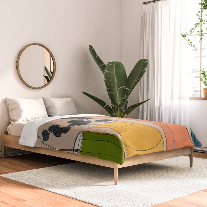 Modern Minimalist Abstract Vases 1 Comforter Gallery Image 2
