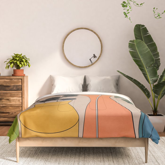 Modern Minimalist Abstract Vases 1 Comforter Gallery Image 3