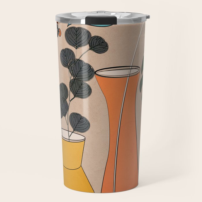 Modern Minimalist Abstract Vases 1 Travel Mug Gallery Image 1