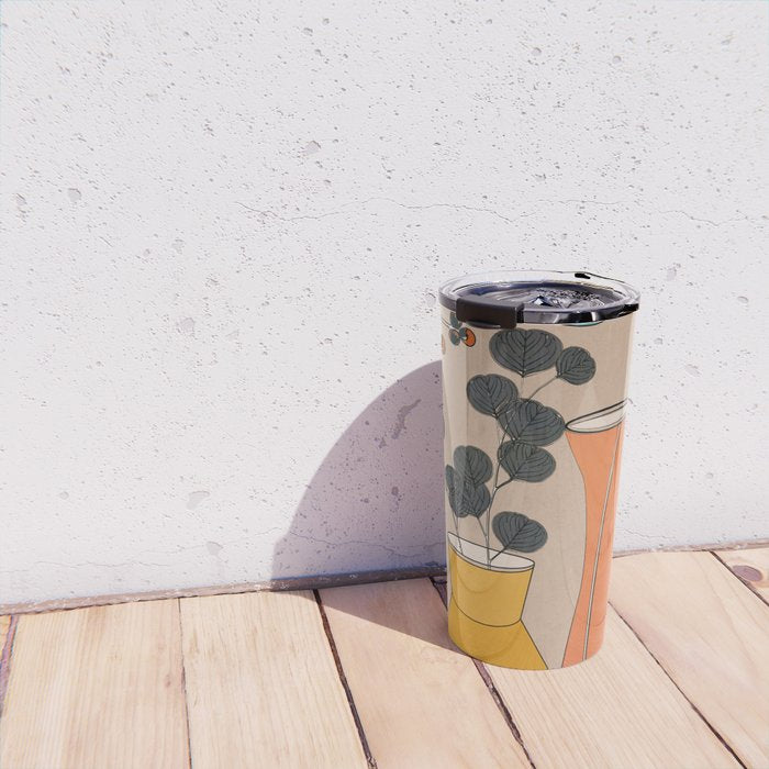 Modern Minimalist Abstract Vases 1 Travel Mug Gallery Image 4