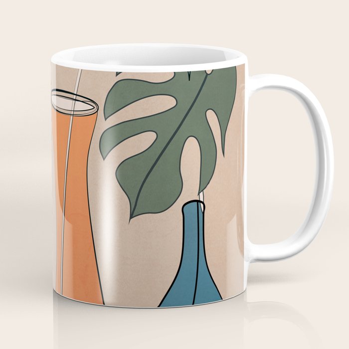 Modern Minimalist Abstract Vases 1 Coffee Mug Gallery Image 1
