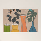 Modern Minimalist Abstract Vases 1 Welcome Mat Gallery Image 1