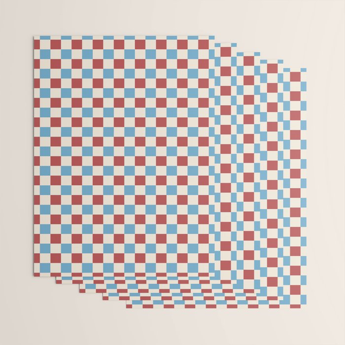 Retro Checkerboard Pattern - Cozy Heirloom Wrapping Paper Gallery Image 3