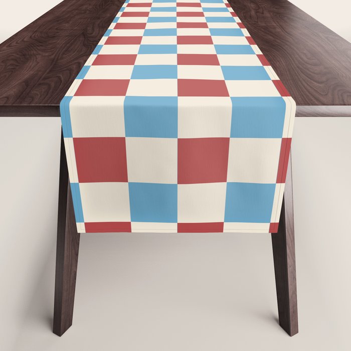 Retro Checkerboard Pattern - Cozy Heirloom Table Runner Gallery Image 1