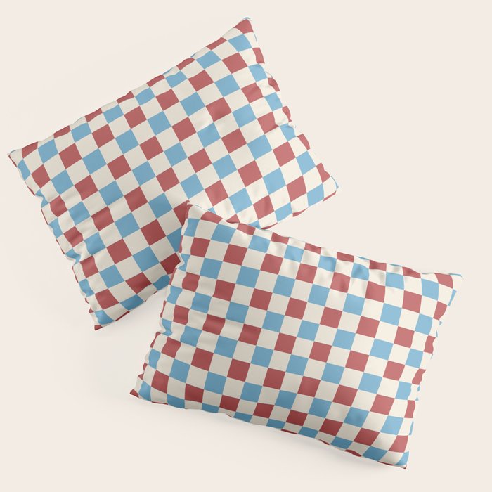 Retro Checkerboard Pattern - Cozy Heirloom Pillow Sham Gallery Image 3