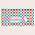 Retro Checkerboard Pattern - Cozy Heirloom Desk Mat Gallery Image 1
