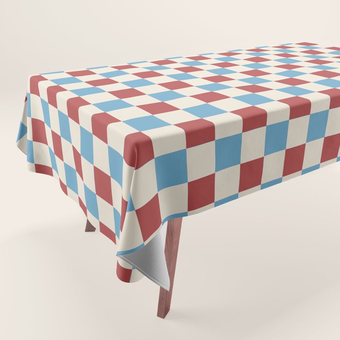 Retro Checkerboard Pattern - Cozy Heirloom Tablecloth Gallery Image 1