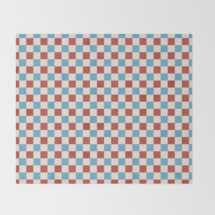 Retro Checkerboard Pattern - Cozy Heirloom Throw Blanket Gallery Image 2