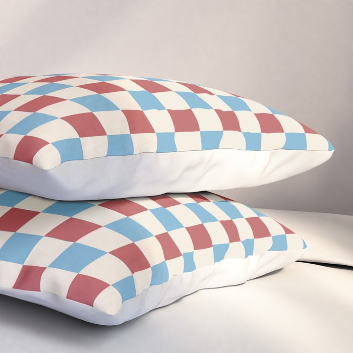 Retro Checkerboard Pattern - Cozy Heirloom Pillow Sham Gallery Image 3