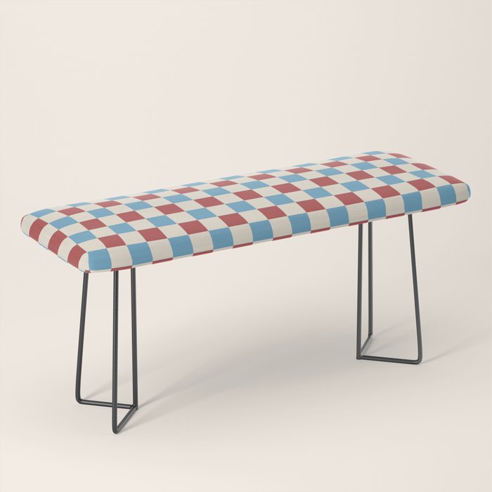 Retro Checkerboard Pattern - Cozy Heirloom Bench Gallery Image 1