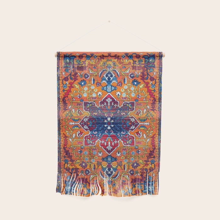 Saffron Elegance: Timeless Berber Atlas Moroccan Aesthetics Wall Hanging Gallery Image 1