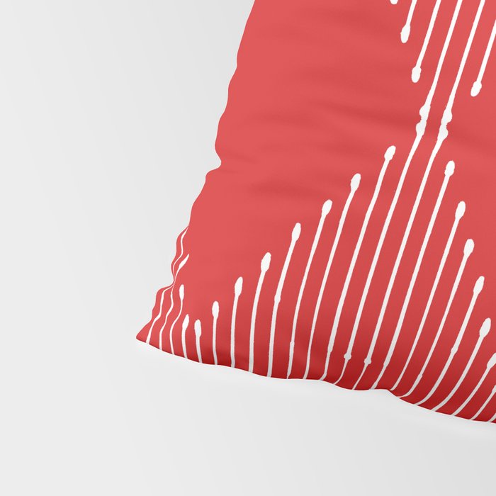 Geo (Red) Pillow Sham Gallery Image 4