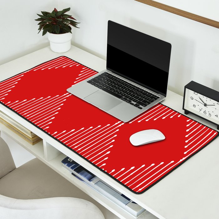 Geo (Red) Desk Mat Gallery Image 2