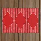 Geo (Red) Outdoor Rug Gallery Image 1
