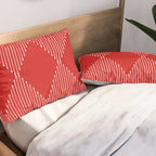 Geo (Red) Pillow Sham Gallery Image 2
