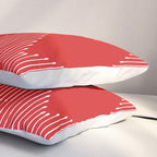 Geo (Red) Pillow Sham Gallery Image 3