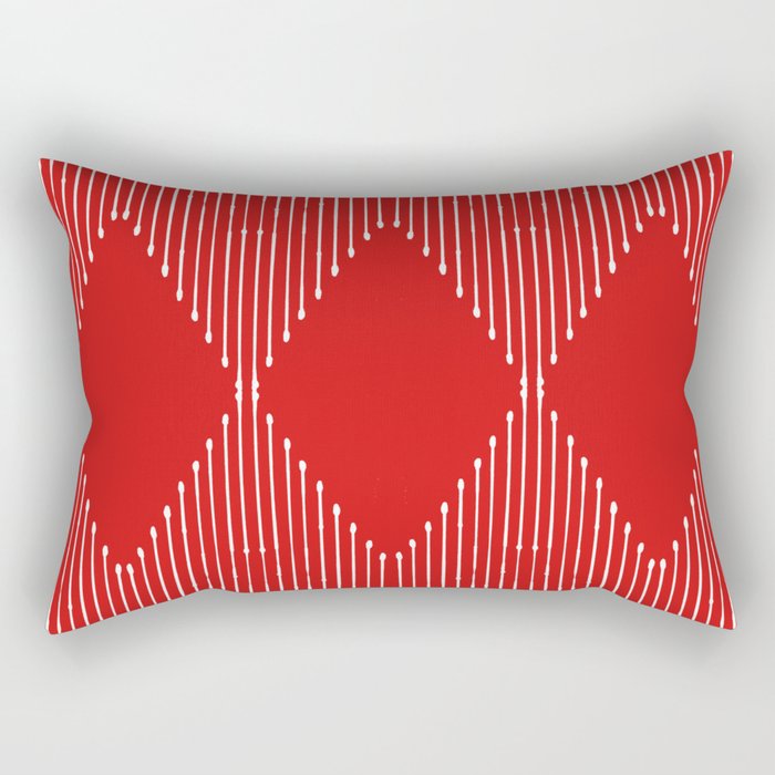 Geo (Red) Rectangular Pillow Gallery Image 2