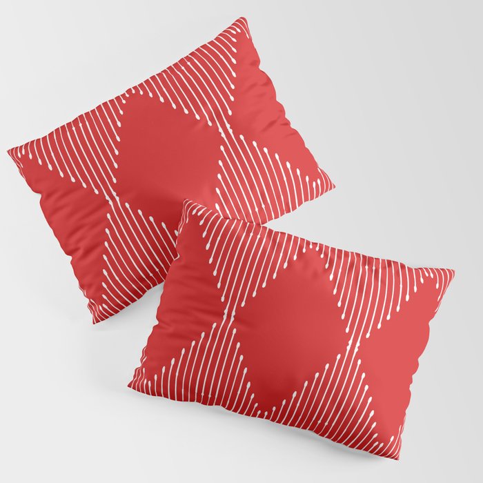 Geo (Red) Pillow Sham Gallery Image 1