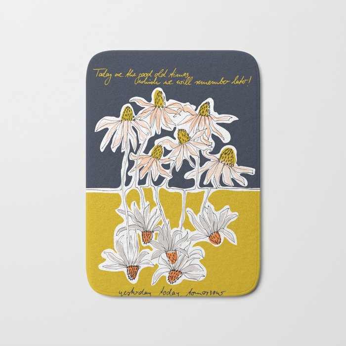How time goes by - coneflower Bath Mat Gallery Image 1