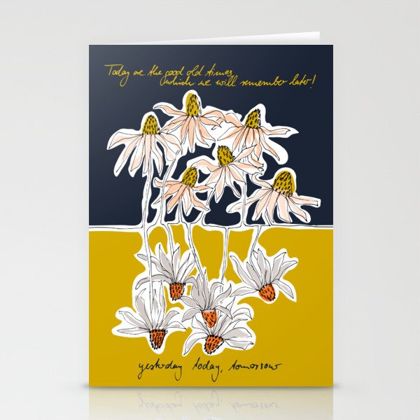How time goes by - coneflower Stationery Card Gallery Image 1