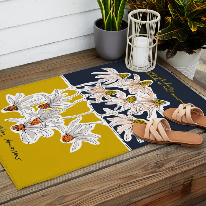 How time goes by - coneflower Outdoor Rug Gallery Image 2