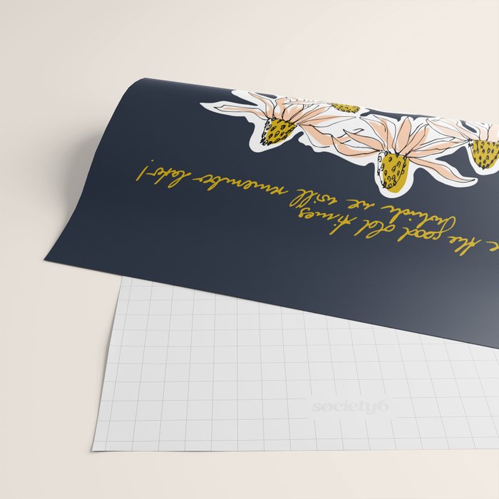 How time goes by - coneflower Wrapping Paper Gallery Image 2