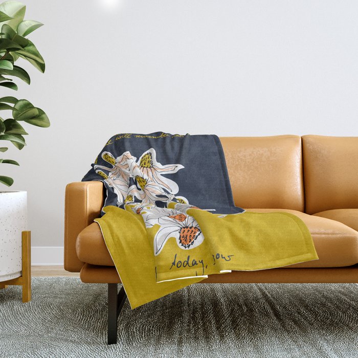 How time goes by - coneflower Throw Blanket Gallery Image 1