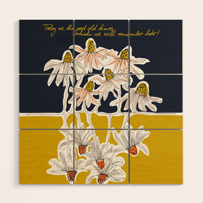 How time goes by - coneflower Wood Wall Art Gallery Image 1