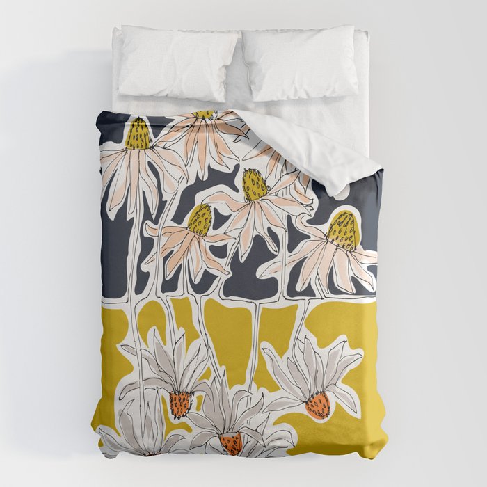 How time goes by - coneflower Duvet Cover Gallery Image 1