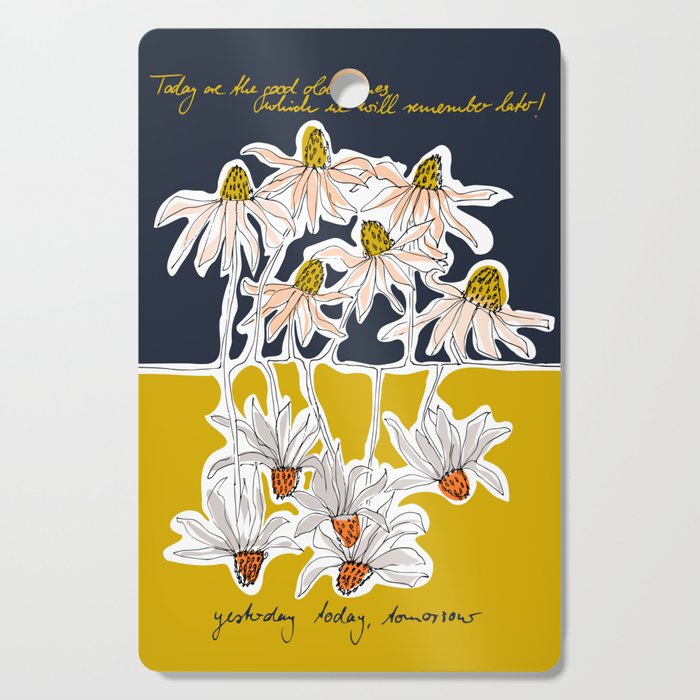 How time goes by - coneflower Cutting Board Gallery Image 1