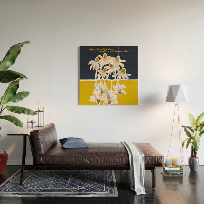 How time goes by - coneflower Wood Wall Art Gallery Image 2