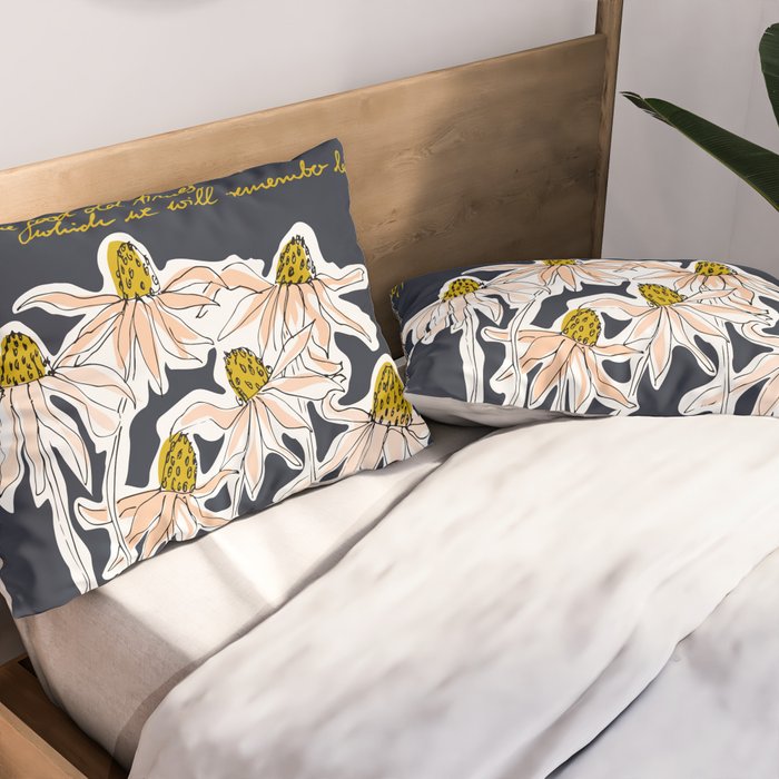 How time goes by - coneflower Pillow Sham Gallery Image 2