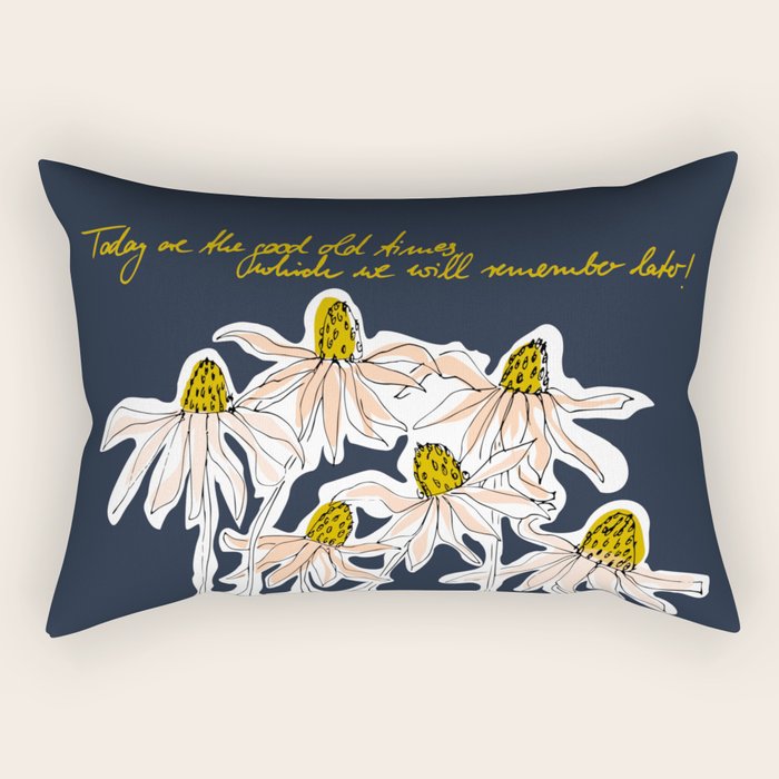 How time goes by - coneflower Rectangular Pillow Gallery Image 1