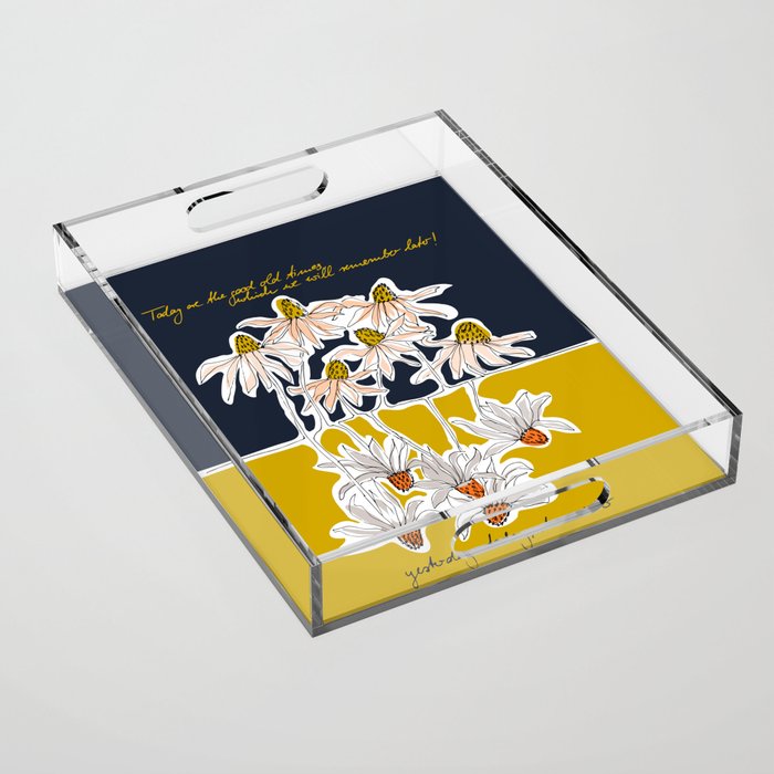 How time goes by - coneflower Acrylic Tray Gallery Image 1